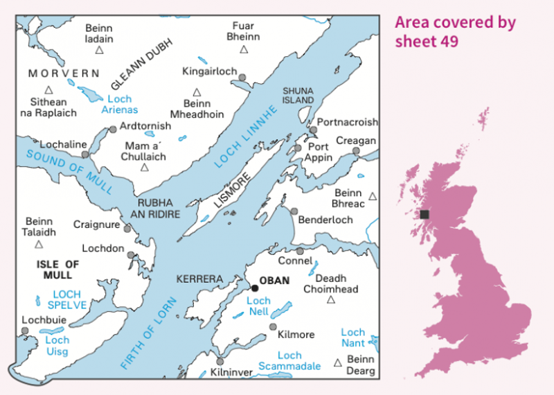 OS Landranger Map 49 - Oban and East Mull-1